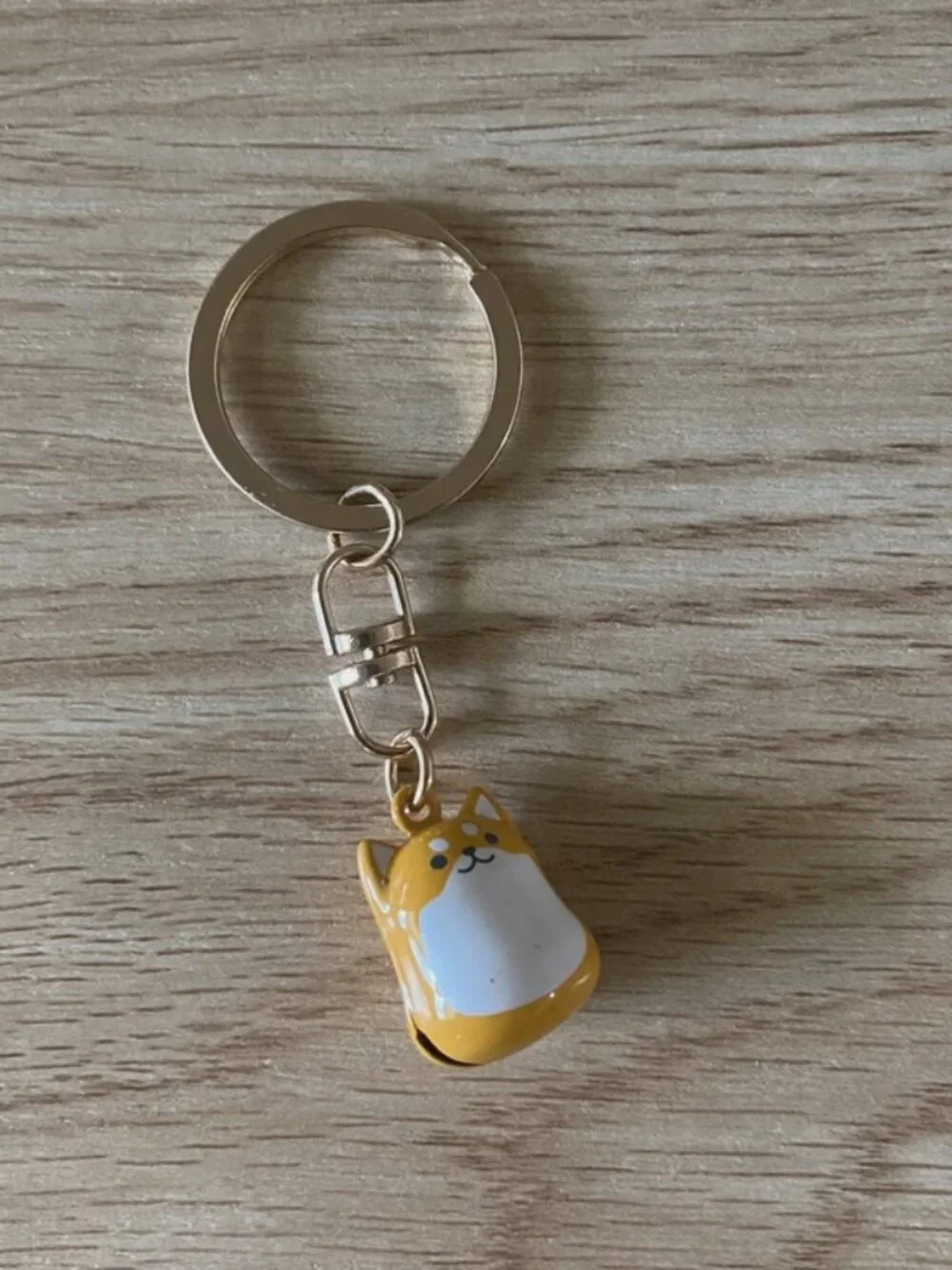 Mini Corgi Dog Key Chain With Bell Charm